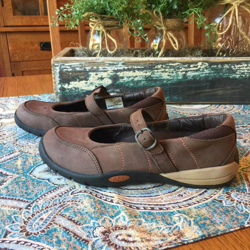 Cabela’s Leather Mary Jane Trail Walking Shoes Brown Comfort Size 7M